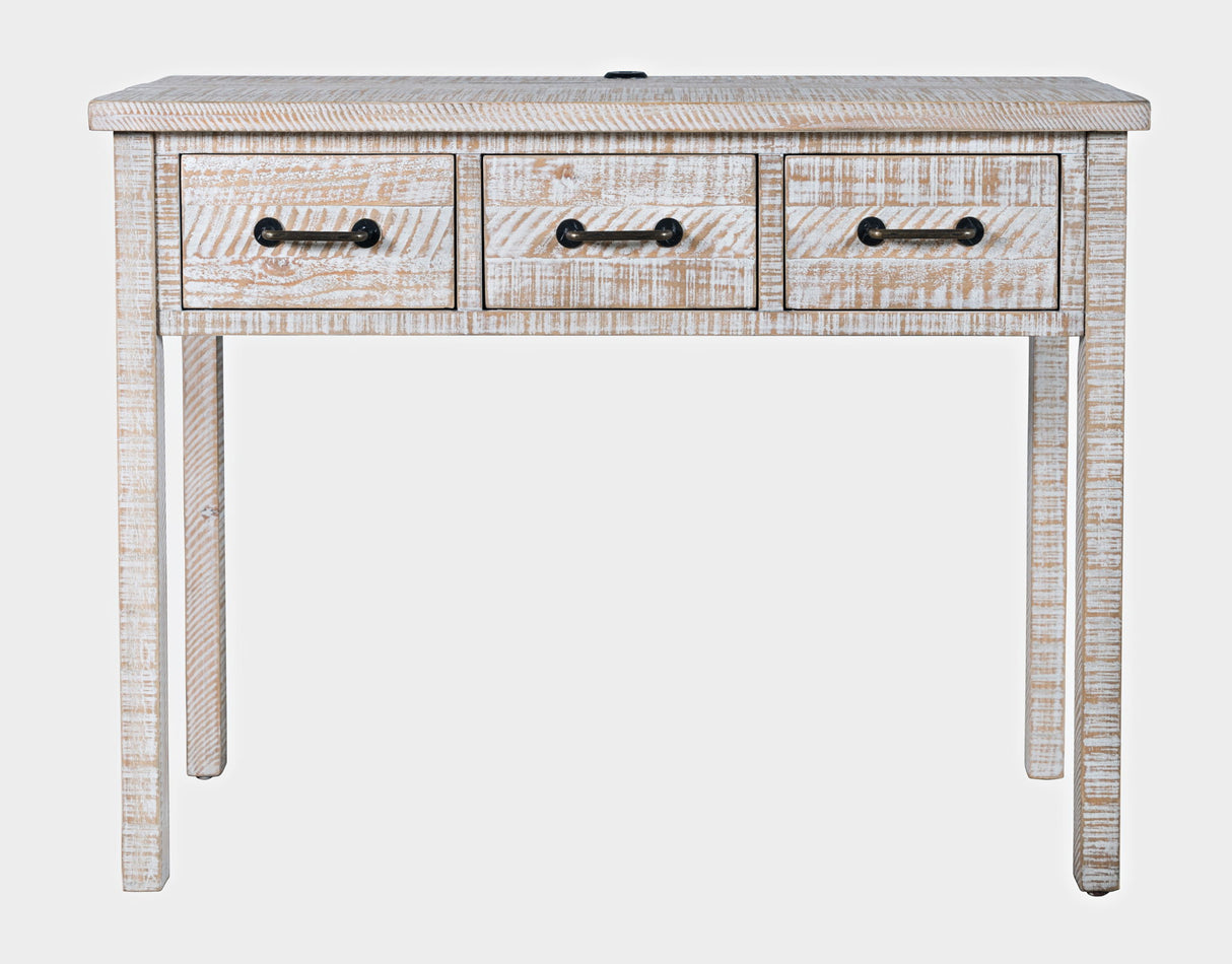 North Coast - 3 Drawer Accent Console - White Wash