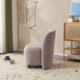 Modern Low Back Accent Upholstered Armless Living Room Chairs, Round Feet