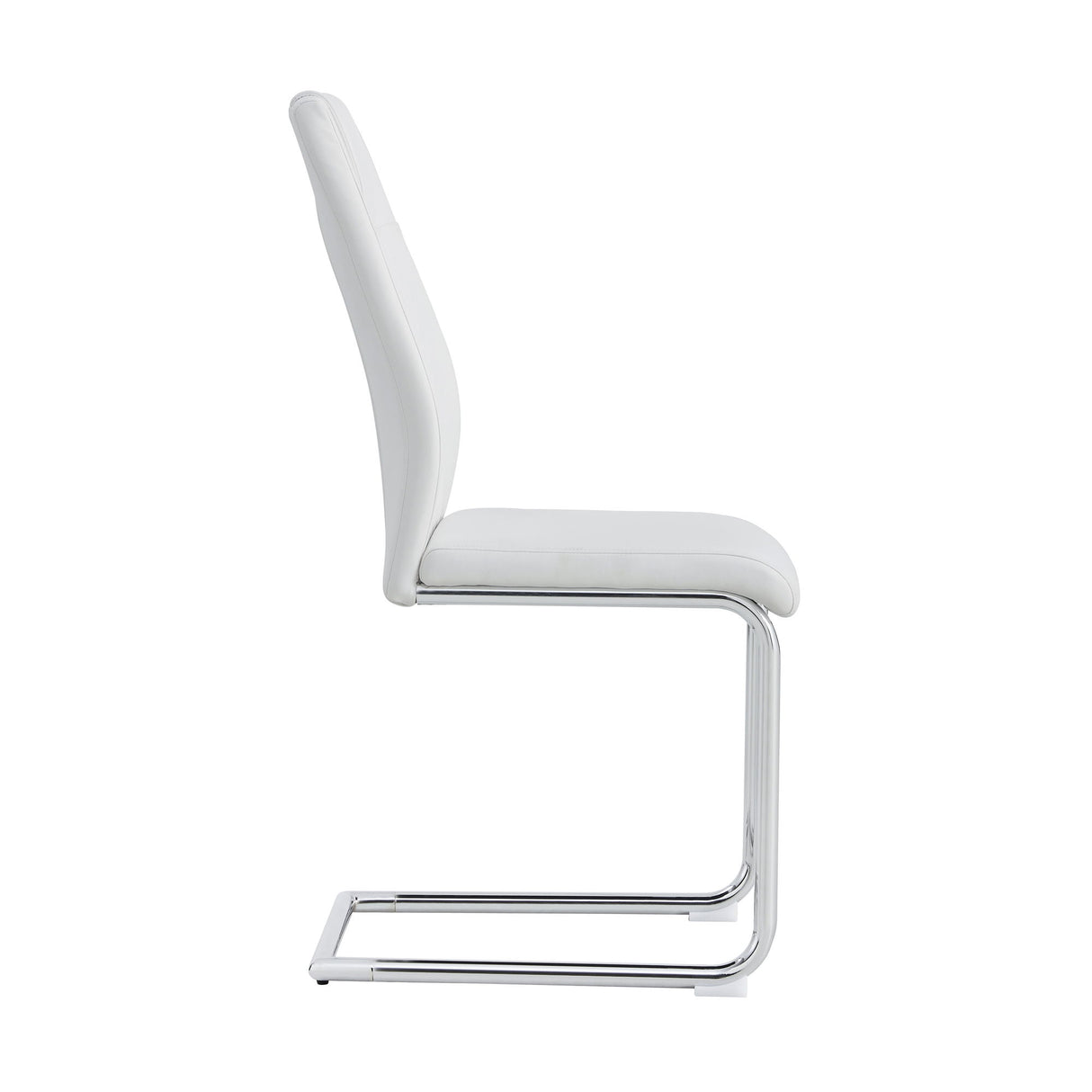 Modern Dining Chairs With Padded Seat, Metal Legs