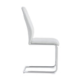 Modern Dining Chairs With Padded Seat, Metal Legs