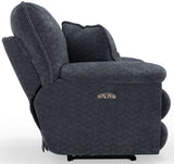 Paxon - Deep Seat Power Lay Flat Recliner With Power Adjustable Headrest - Smoke