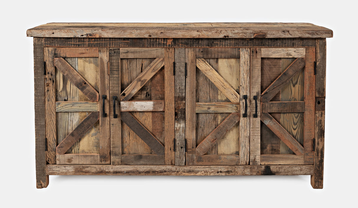 Reclamation - Eden Prairie 4 Door Accent Cabinet - Brown