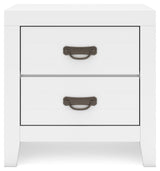 Binterglen - White - Two Drawer Night Stand