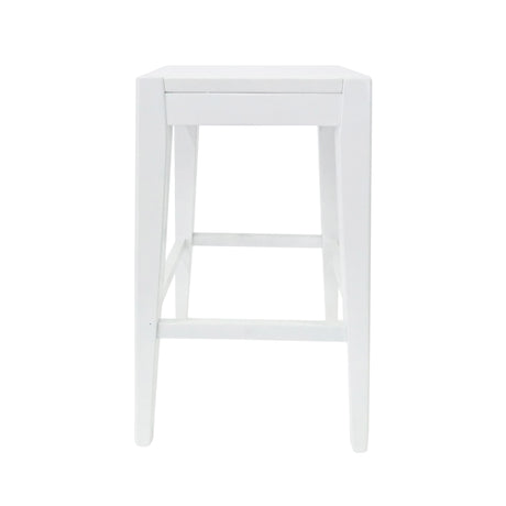 Counter Barstool (Set of 2), Rubber Wood - White