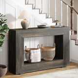 Narrow Entryway Storage Console Table With Open Shelf