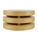 Brix Round Cocktail Table w/Casters - Espresso