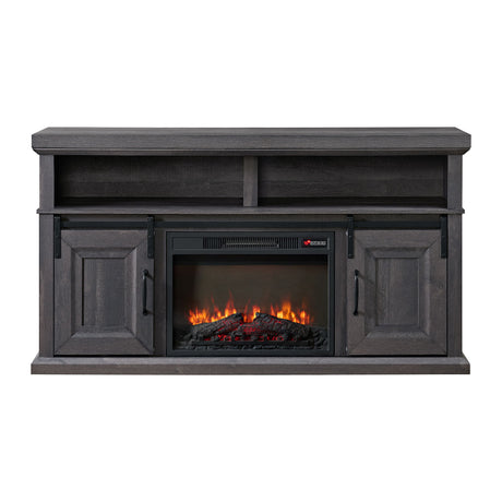 Macau - Console With 23" Fireplace Insert - Gray