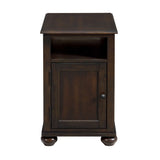 Wagner - Chairside Table With USB - Cherry