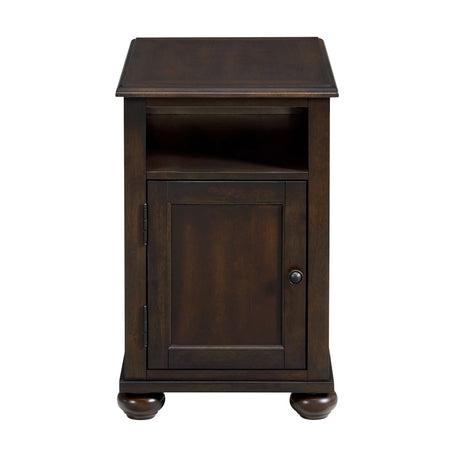 Wagner - Chairside Table With USB - Cherry