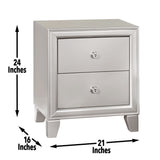 Omni - 5 Piece King Bedroom Set - Pearl Silver