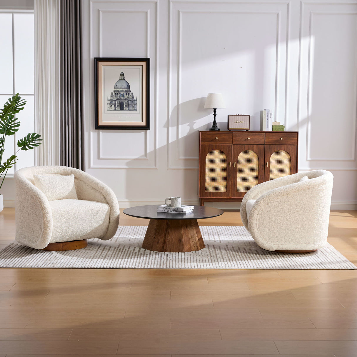 Swivel Accent Chair With 360 Degree Rotating