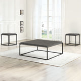 Tekoa - 3 Piece Table Set (Cocktail & 2 End Tables) - Dark Brown