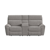 Jackpot - P1 Loveseat With Console - Explore Light Gray