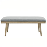 Vida - Polyester Dining Bench - Gray