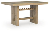 Lasinger - Rectangular Dining Room Counter Table - Light Brown
