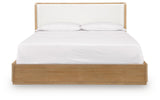 Pamaria - King Upholstered Bed - Light Brown