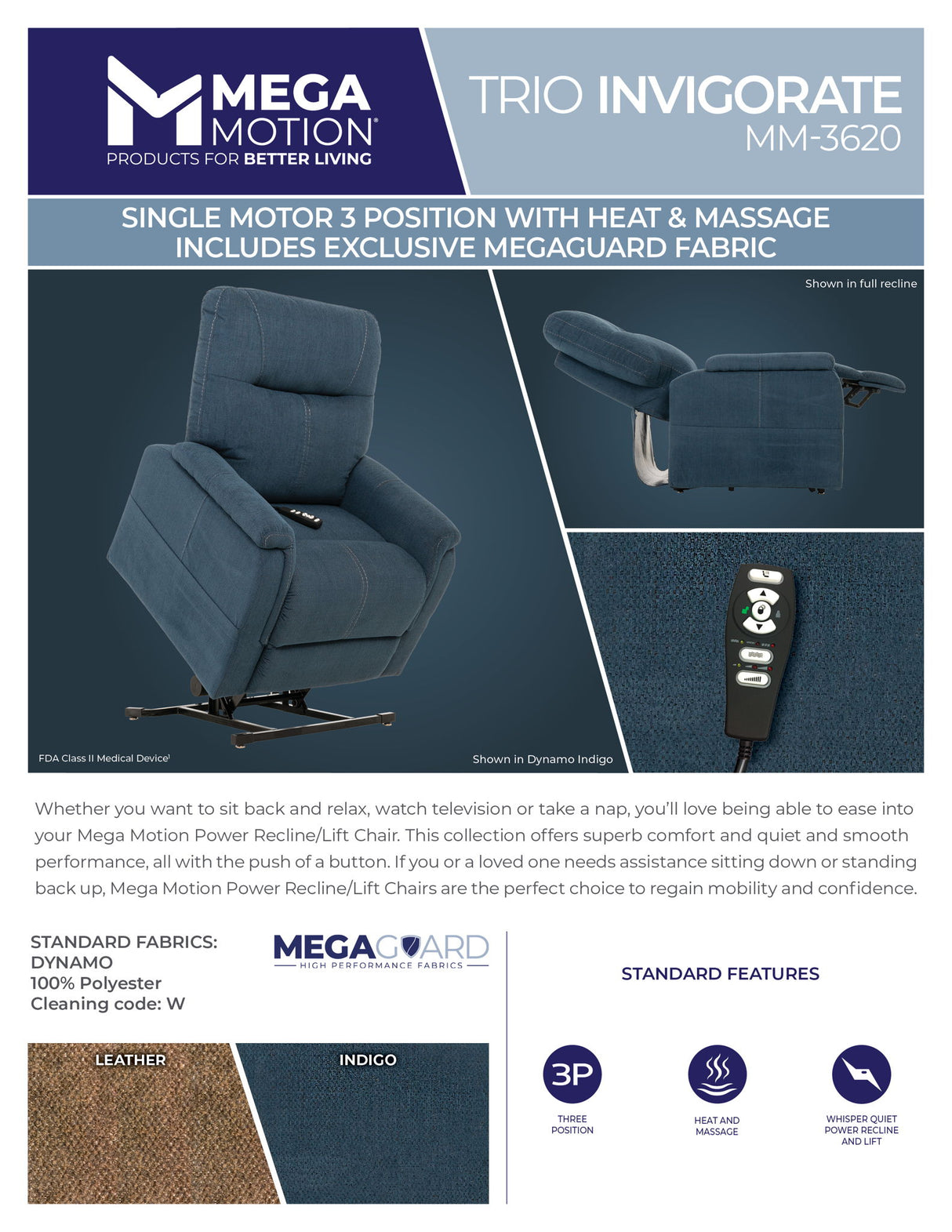 MM-3620 Power Lift Recliner