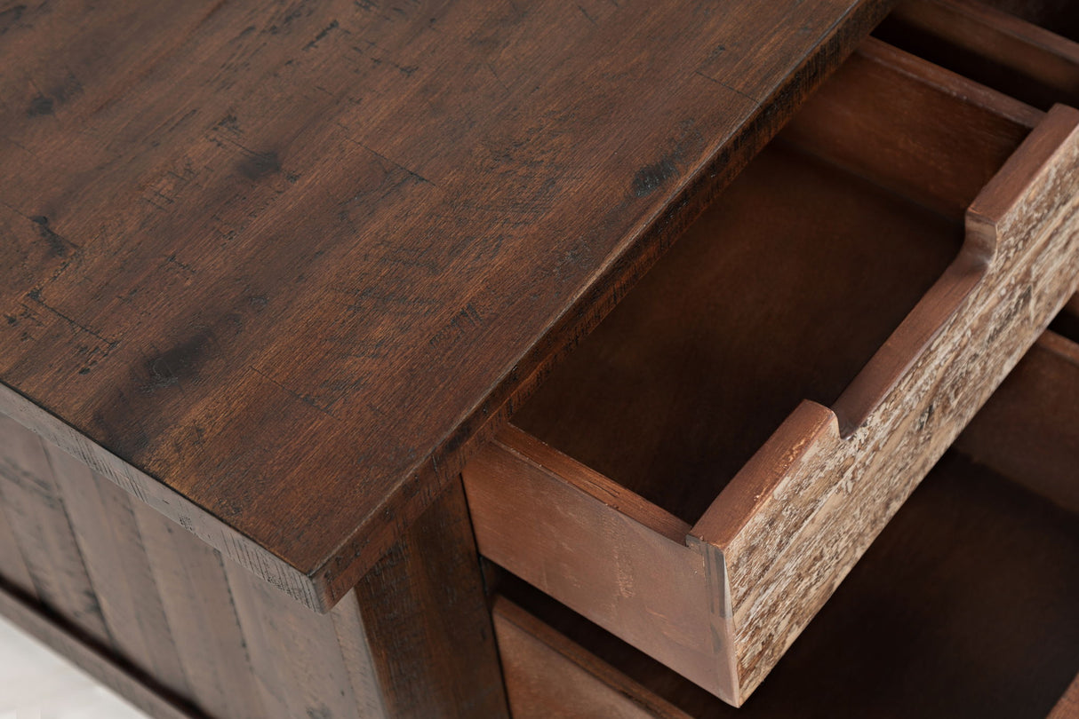 Painted Canyon - Box Coffee Table - Distressed Brown