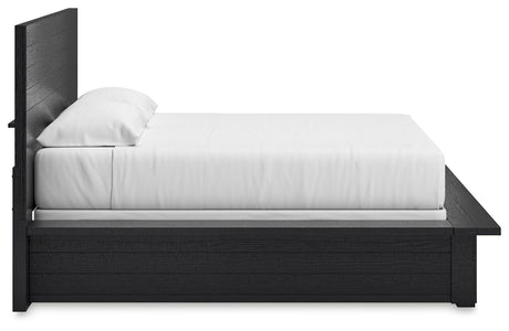 Londer - Black - King Panel Bed