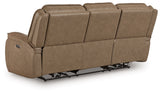 Glencroft - Power Reclining Sofa With Adjustable Headrest - Sahara