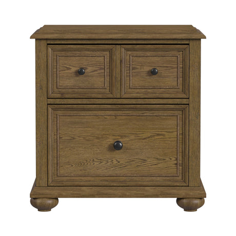 Heritage & Home - Nightstand With USBC - Oak Brown