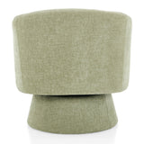 Swivel Barrel Chair With Cushioning For Living Room & Office, 360° Rotating - Green