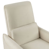 Upholstered Push Recliner Chair With Rubber Wood Legs For Living Room