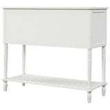 Hearth & Haven Stella Buffet Storage Cabinet With Bottom Shelf, White