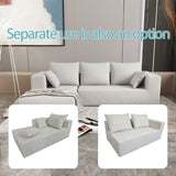 Modular Corner Sofa With Soft Linen Fabric