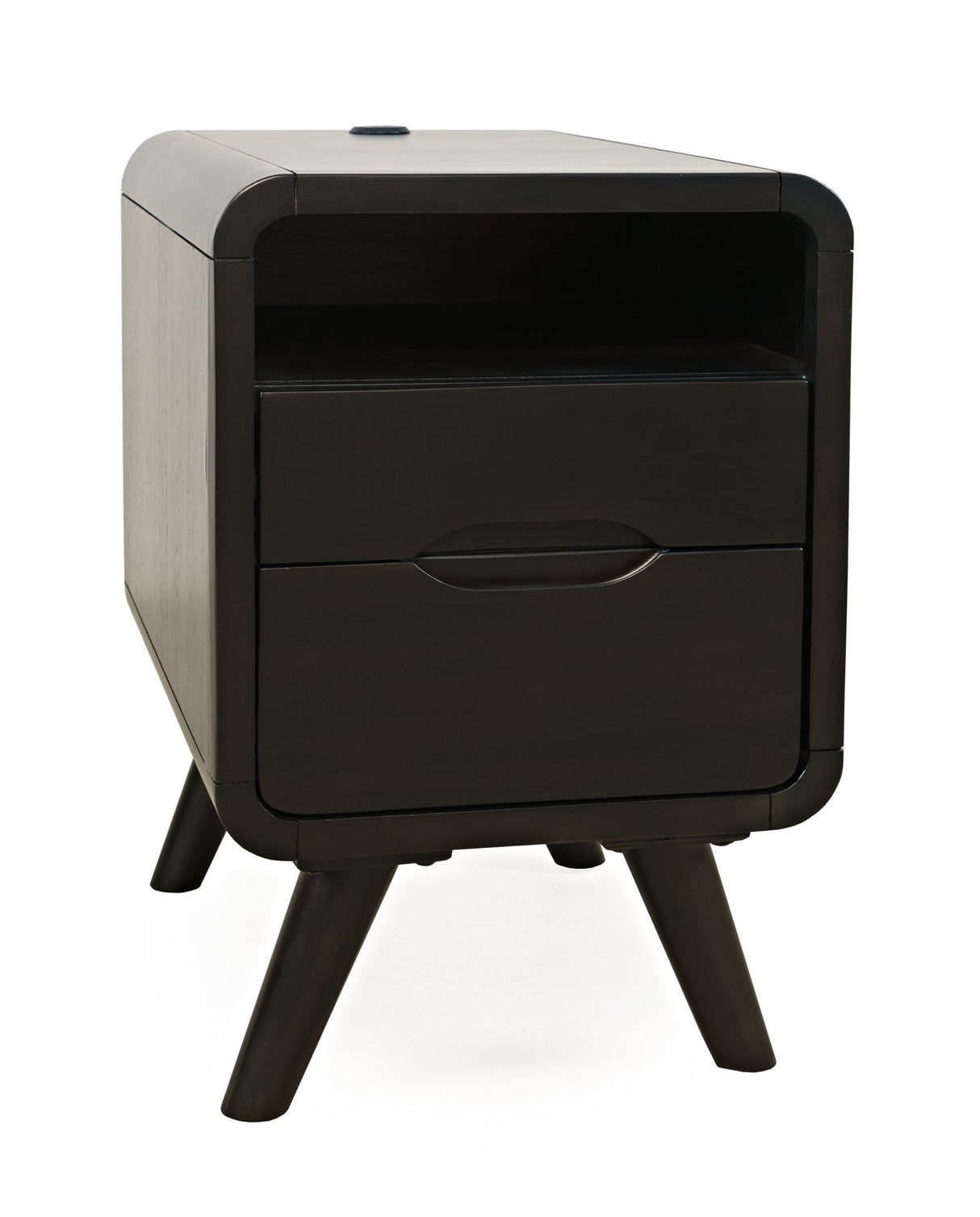 Marlowe - Power Chairside Table - Dark Brown
