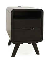 Marlowe - Power Chairside Table - Dark Brown