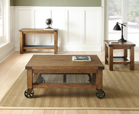 Hailee - Cocktail Table With Caster - Brown