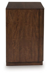 Dilenno - Dark Brown - Two Drawer Night Stand