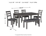 Bridson - RECT DRM Table Set (Set of 6) - Gray