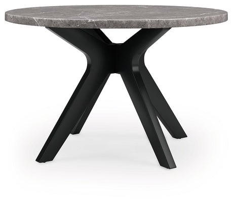 Glinari - 5 Pc. - Dining Room Table, 4 Side Chairs - Taupe / Black