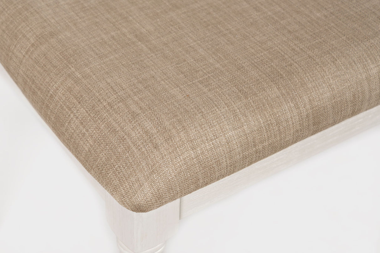 Grafton Farms - Desk Chair - Brushed White / Light Brown