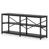 Console Table With X Back Design, Extra Long Storage