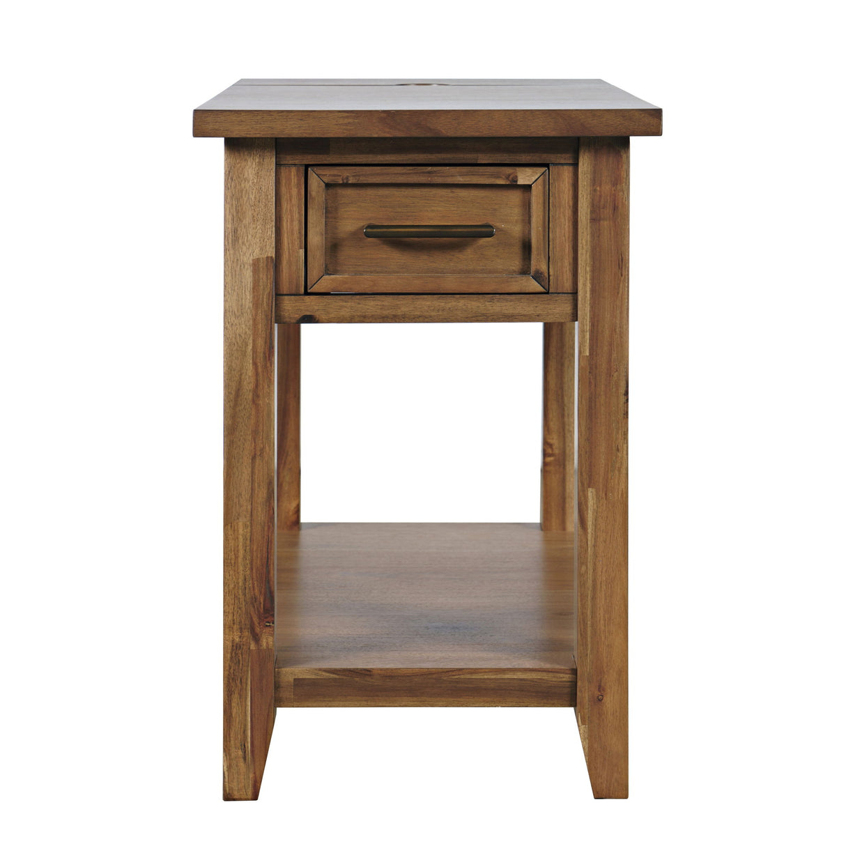 Claremont - Usb Table - Wire Brush Brown