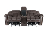 Apollo - Dual Power Console Loveseat - Black