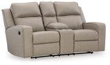 Lavenhorne - Double Reclining Loveseat With Console - Pebble