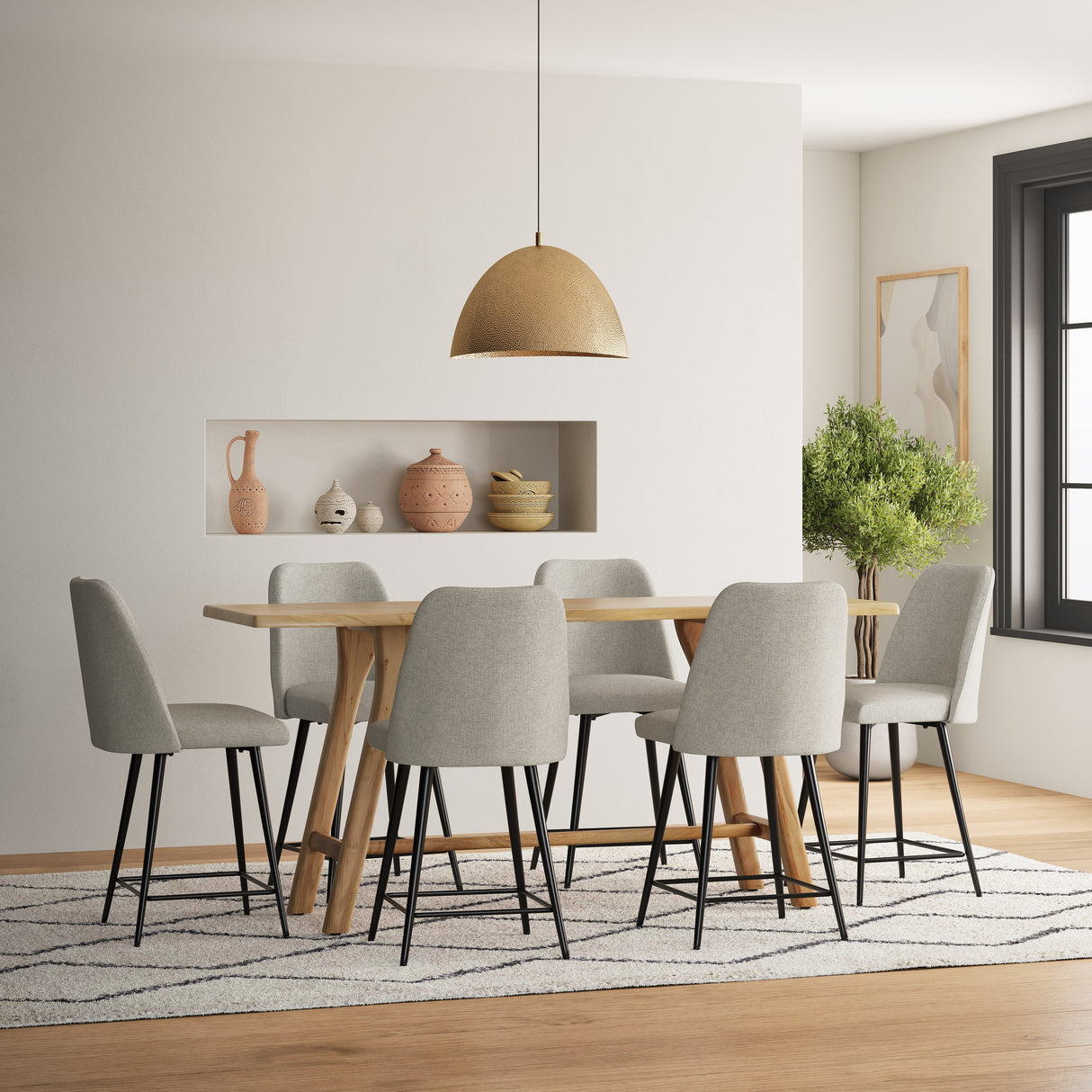 Macey Upholstered Counter Stool