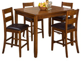 Rustic Brown - Plantation Counter 5 Piece Dining Set - Light Brown / Dark Brown