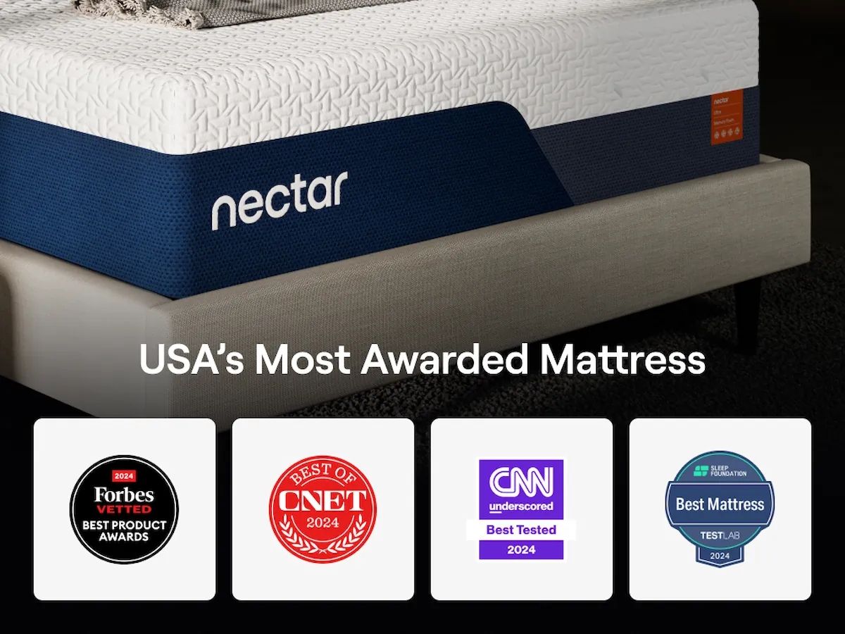 Nectar Ultra Memory Foam 5.1 - White - California King Mattress - Fabric