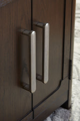 Breckington - Dark Brown - Rectangular 2-door End Table