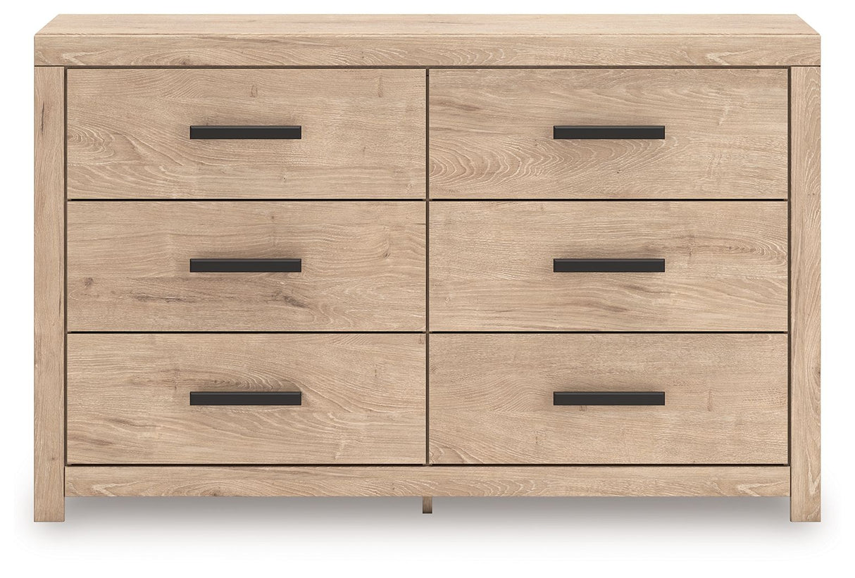 Sanginlane - Tan - Six Drawer Dresser