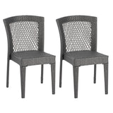 Farley - Stacking Sidechair (Set of 2) With Open Backrests - Gray