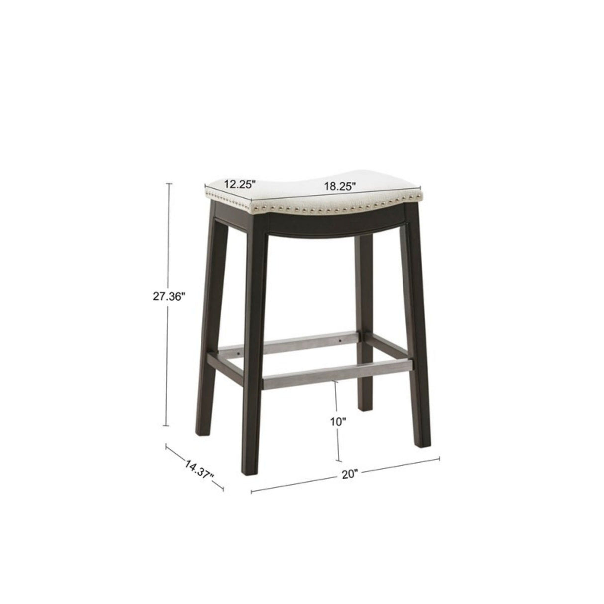 Saddle Counter Stool With High Density Foam