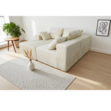 Corner Combination Sofa Sectional Couch With Soft Plush Fabric