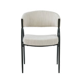 Contemporary Upholstered Dining Chairs With Metal Legs (Set of 2)