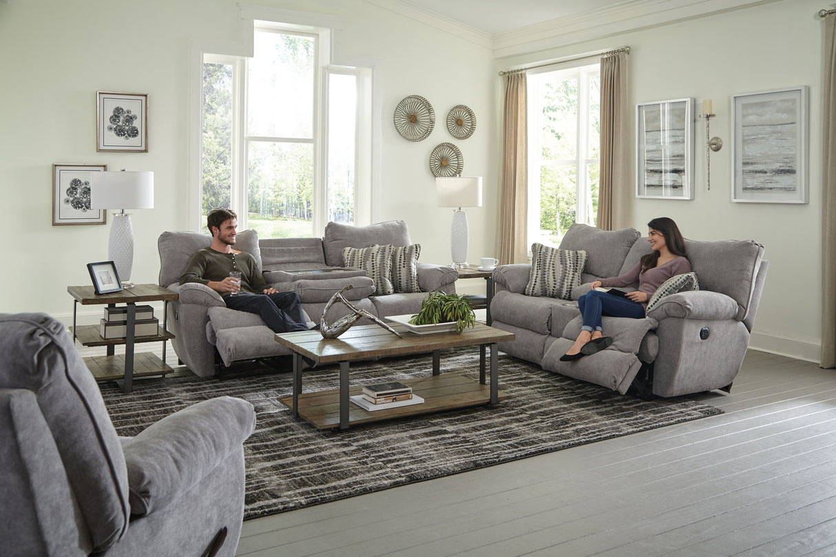 Sadler - Lay Flat Reclining Console Loveseat